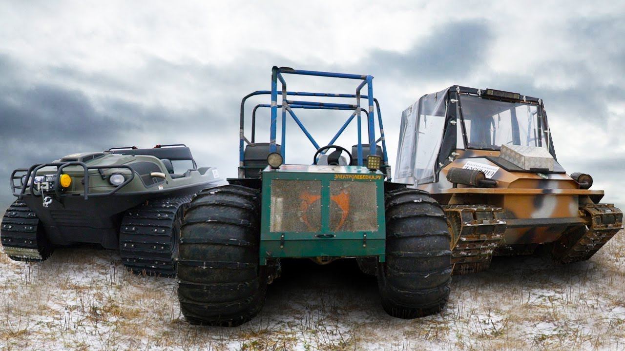 Битва вездеходов! Добрыня, Тайга 4х4, Argo Avenger 800. Ковровое болото! смотреть онлайн