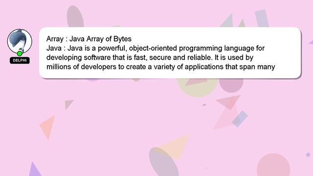 Array : Java Array of Bytes смотреть онлайн
