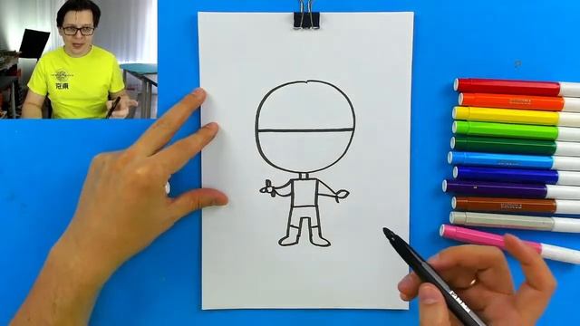 Человечек Паучок ? РыбаКит папа рисует смотреть онлайн