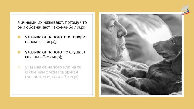 Местоимение как часть речи. Разряды местоимений. Личные местоимения. Возвратное местоимение себя смотреть онлайн