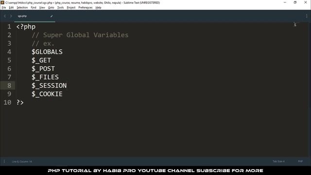 SUPER GLOBAL VARIABLES INTRO - PHP Tutorial Bangla [Part 15] смотреть онлайн