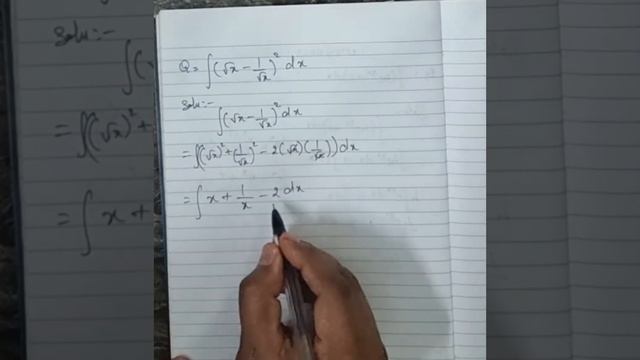 INTEGRALS | integrate (sqrt(x) - 1/(sqrt(x))) ^ 2 dx | Class 12 | Maths смотреть онлайн