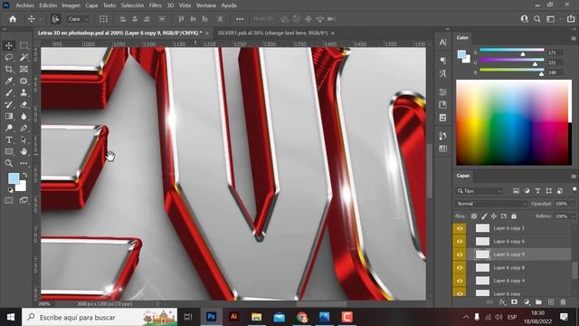 Letras 3D en photoshop смотреть онлайн