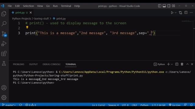 Print Function In Python #2 смотреть онлайн
