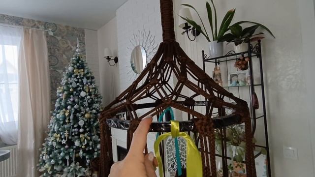 Качели (шатер) для сада, осилила))) Как рассчитывала шнур, рисовала схему и затягивала узлы. смотреть онлайн