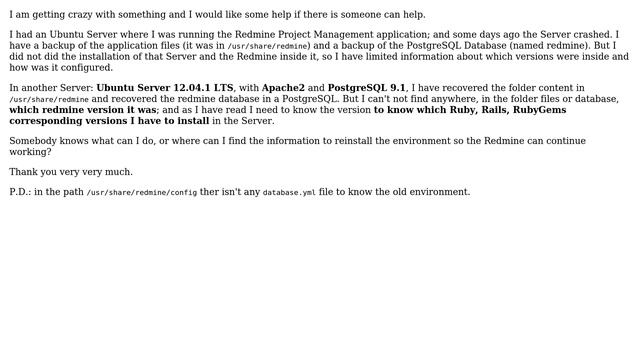 Recover Redmine Installation on Ubuntu смотреть онлайн