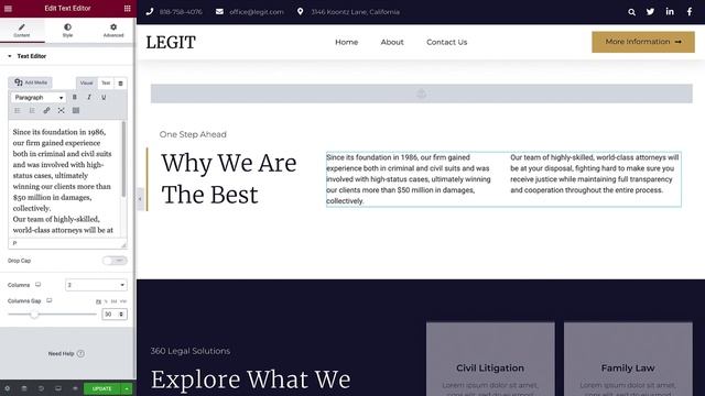 How to Use the Text Editor Widget in Elementor смотреть онлайн
