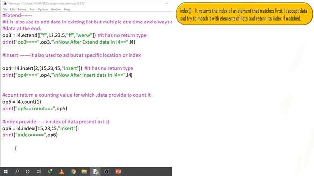 25 Basic Python Lecture 23 List Part 2 All Utility Methods append,extend,pop Python List's Funct смотреть онлайн