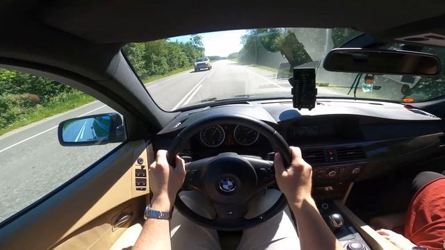 BMW E60 550i M-sport (POV 4k) - Stock Exhaust Sound, Acceleration, Pulls