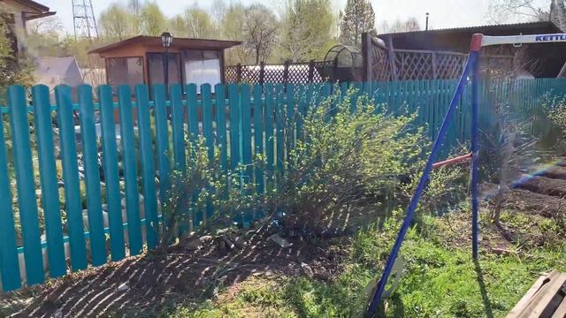 Забор из евроштакетника водная синь. смотреть онлайн