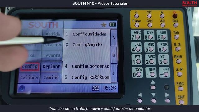 2.- Estación Total SOUTH N40 - Creación de un trabajo nuevo y configuración de unidades смотреть онлайн
