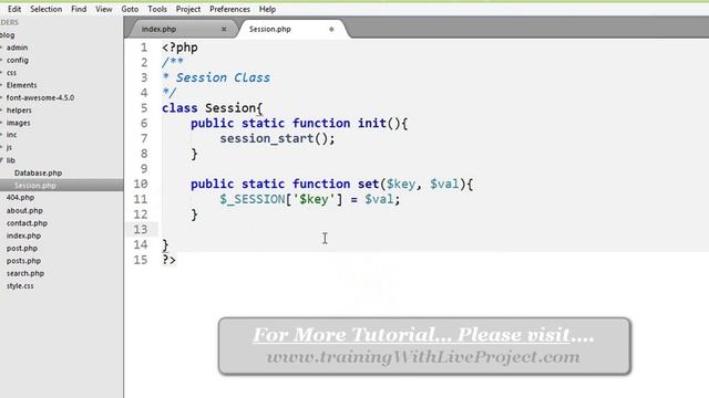 Blog With PHP OOP (Creating Session Class) : Part-10 смотреть онлайн