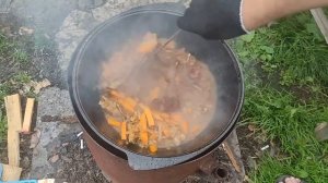 Плов на ребрышках в казане