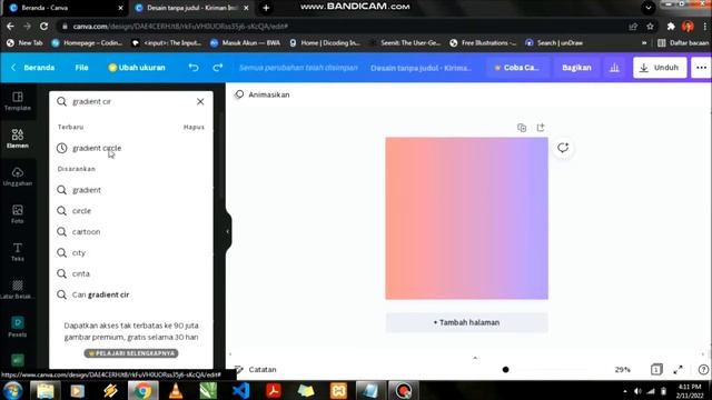 SIMPLE | MEMBUAT GRADIENT BACKGROUND DI CANVA смотреть онлайн