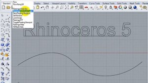 Текст вдоль кривой в Rhino (Flow command)