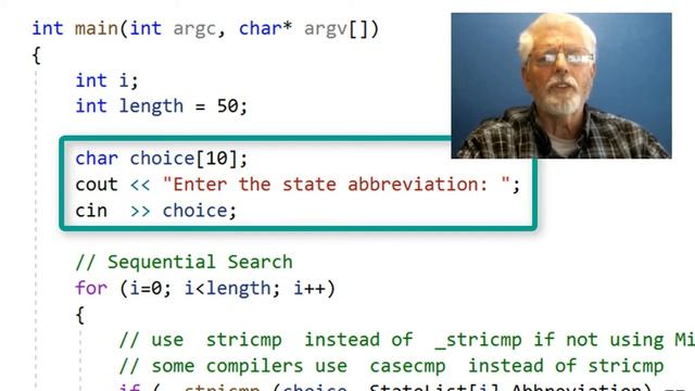 C++ Sequential Search of Structured Records смотреть онлайн