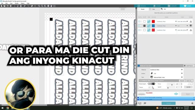 SILHOUETTE STUDIO TUTORIAL: BLADE DEPTH, PASSES, FORCE, SPEED EXPLAINED ! (TAGALOG) (NO.53) смотреть онлайн