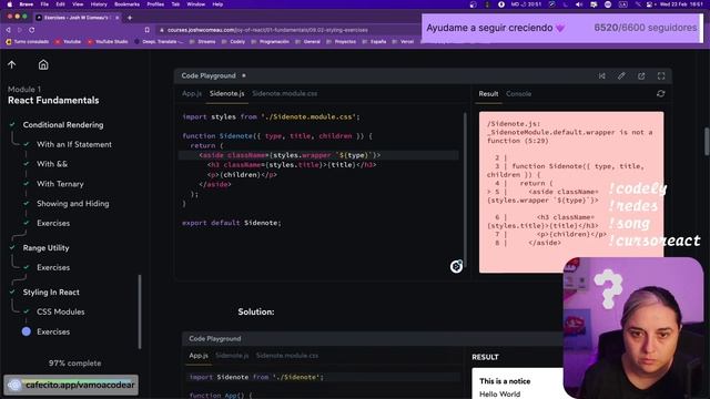 P9 - The Joy of React ?: CSS modules, Webpack, Boilerplates and Meta-Frameworks, estado y más смотреть онлайн
