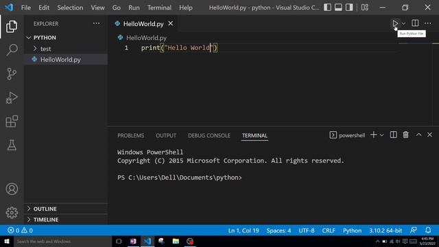 Python Program to Print Hello World | Hello World in Python смотреть онлайн