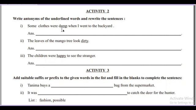 Class-8 English Model Activity Task part-1 Full Solve || WBBSE смотреть онлайн