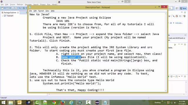 Creating a New Java Project in Eclipse смотреть онлайн