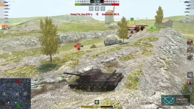 Игра на три линии или как помочь всем. Рейтинговые бои WOT Blitz( Объект 268)