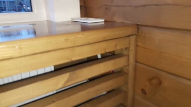 Широкий подоконник из мебельного щита. смотреть онлайн