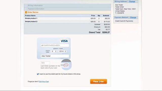 Magento checkout with iFrame credit card form provided by X-Payments смотреть онлайн