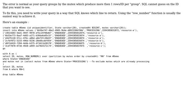 Databases: select rows on distinct column value without vendor-specific sql syntax (2 Solutions!!) смотреть онлайн