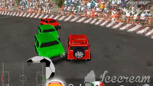 Эпическая игра футбол машинами 2 на 2