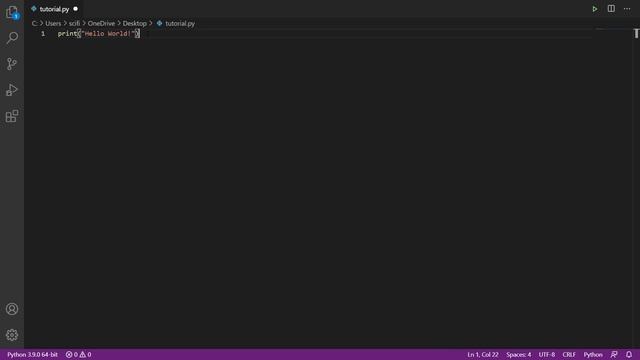 Hello World Program - Python Tutorial Series смотреть онлайн