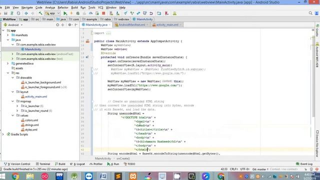 2 How to load html string in webview in android | webview in android studio смотреть онлайн