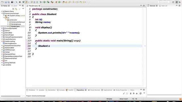 2.2 what is default constructor- part 2- no argument constructor- types of constructors with exampl смотреть онлайн