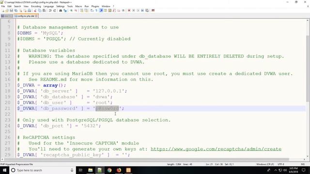 ✅ DVWA - Damn Vulnerable Web Application install instructions and setup windows 7/8/10 смотреть онлайн