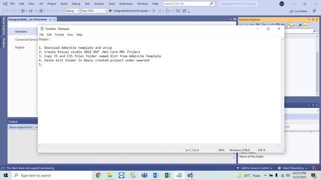 How to integrate AdminLTE template in ASP .Net Core MVC Visual Studio 2022 смотреть онлайн