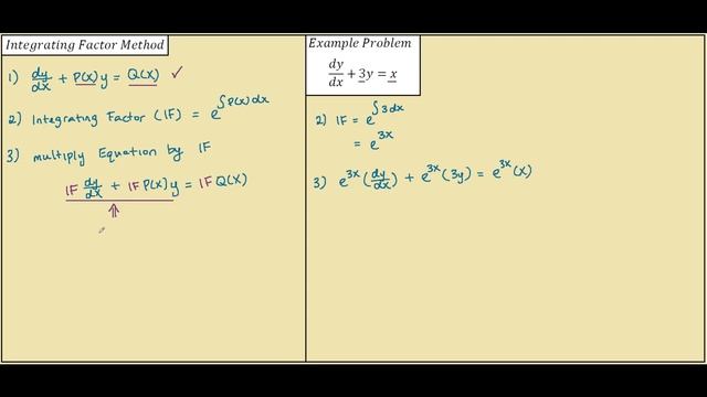 How to use the Integrating Factor Method (First Order Linear ODE) смотреть онлайн