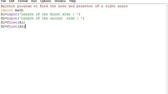 python program to find the side and perimeter of right angle triangle смотреть онлайн