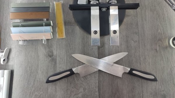 Заточка кухонных шеф ножей Tojiro Flash сталь VG-10, неожиданные результаты))