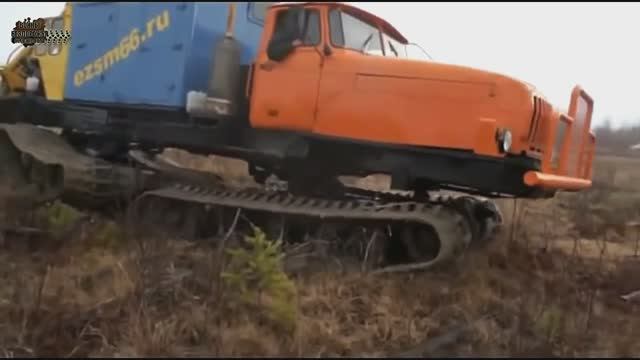 Урал Вездеход на Гусенечном ходу по бездорожью. смотреть онлайн