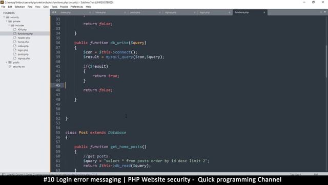 #10 Login error messaging | PHP Website Security & hacking protection | Quick programming tutorial смотреть онлайн