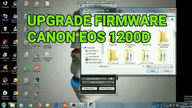 TUTORIAL UPGRADE FIRMWARE CANON EOS 1200D #NGENYOOR_TV смотреть онлайн