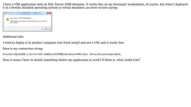 DevOps & SysAdmins: SQL Server error "SQL Server does not exist or access denied" смотреть онлайн