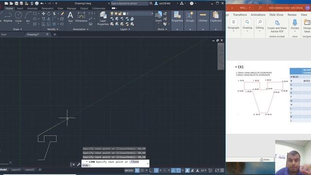 AUTOCAD ABSOLUTE AND RELATIVE COORDINATE (PART 2) смотреть онлайн