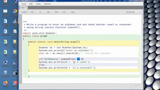 VOWEL CHECKING USING indexOf() IN JAVA #E-SHIKSHA #shardakarmakar #easycheckingofvowel смотреть онлайн