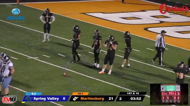 WV High School Football AAA Playoffs: Spring Valley @ Martinsburg (11.19.21)