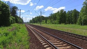 Станция D1 МЦД Шереметьевская прибывает поезд ЭП2д в сторону Дмитрова|Московский транспор