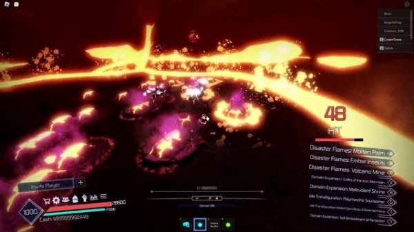 Roblox Jujutsu Infinite Volcano showcase + Domain Expansion