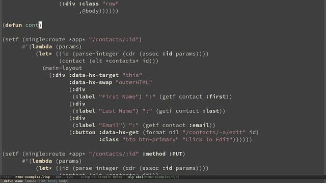 Dynamic Forms and Tables with Common Lisp and HTMX смотреть онлайн