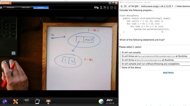 Processing a 2-D array where one of the top-level dimension indices is null. (ocajp.i.v8.2.1115) смотреть онлайн