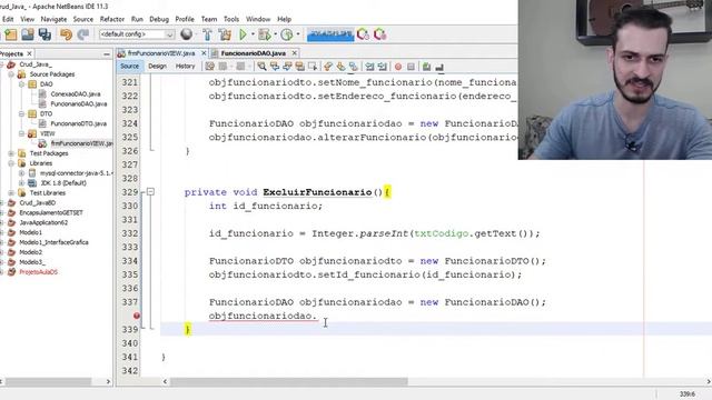 CRUD - JAVA com MYSQL - EXCLUIR (excluir registros) смотреть онлайн